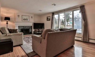 living room view on 1 Hillside Avenue, Beverly, MA 01915