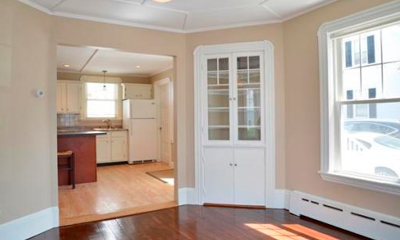 view of kitchen from living room on 103 Centennial Avenue, Gloucester, MA 01930
