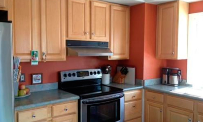 kitchen cabinet and counters view at 6 Devon Avenue, Beverly, MA 01915